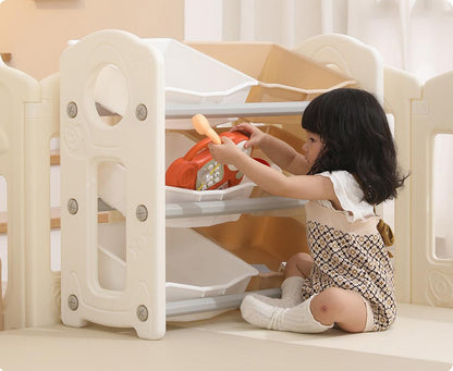 Großer Baby-Laufstall mit Spielzeugset, Spielzaun für Kleinkinder